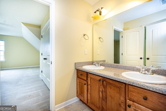 104 Hamilton Lake View Ct, Lagrange, GA 30241 - full bathroom with double vanity and baseboards