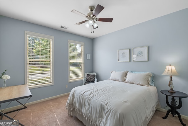 2245 Long Bow Chase, Kennesaw, GA 30144 - bedroom with carpet, baseboards, and ceiling fan