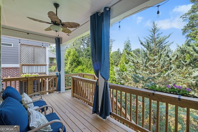 2245 Long Bow Chase, Kennesaw, GA 30144 - deck with a ceiling fan