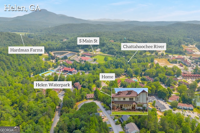 327 Brucken Strasse Unit 609, Helen, GA 30545 - bird's eye view of a forest and a mountainous background