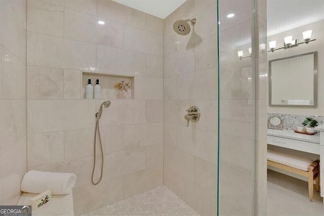 750 Park Ave NE Unit 6E, Atlanta, GA 30326 - full bathroom featuring a tile shower