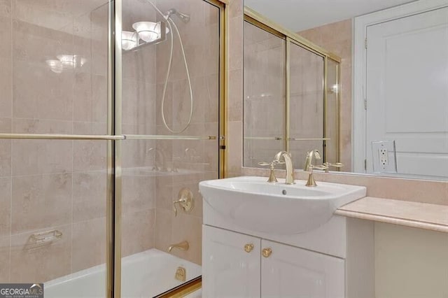 750 Park Ave NE Unit 6E, Atlanta, GA 30326 - bathroom featuring enclosed tub / shower combo and vanity