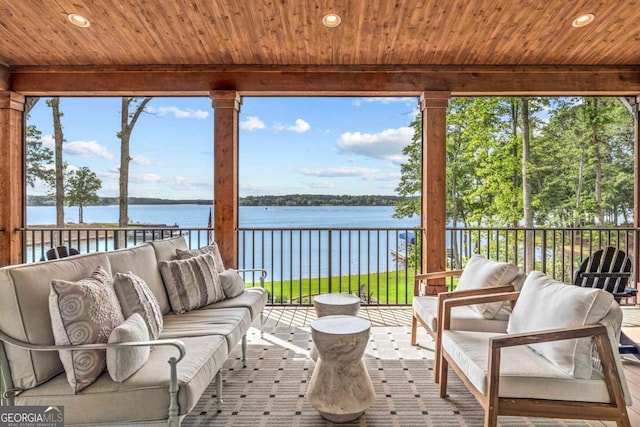 117 W View Way, Eatonton, GA 31024 - sunroom with a water view