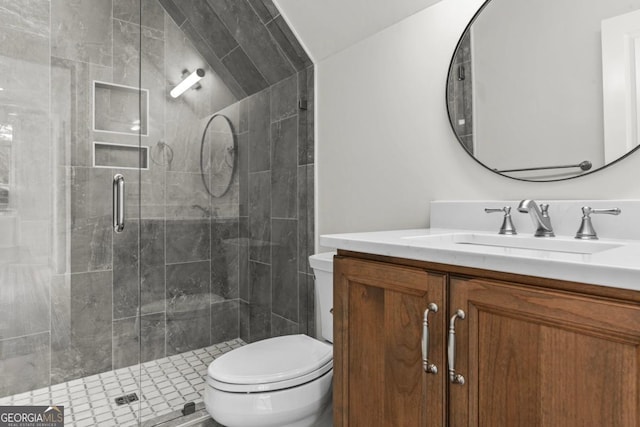 117 W View Way, Eatonton, GA 31024 - bathroom with vanity and a stall shower