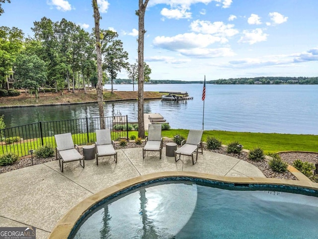 117 W View Way, Eatonton, GA 31024 - outdoor pool with a patio area and a water view