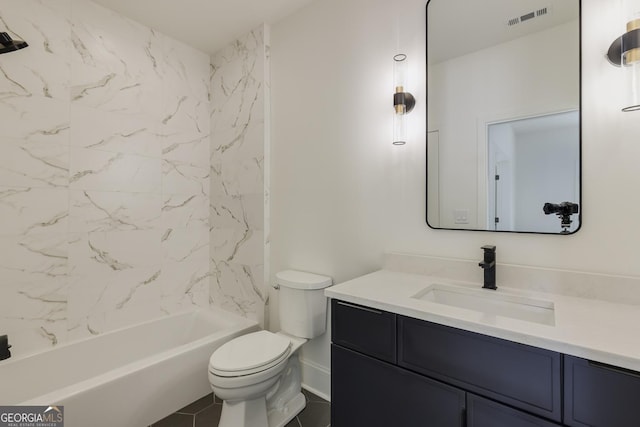2745 S Bamby Ln NE, Brookhaven, GA 30319 - full bathroom with vanity, toilet, and  shower combination