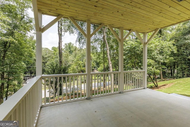 2745 S Bamby Ln NE, Brookhaven, GA 30319 - view of patio featuring view of wooded area