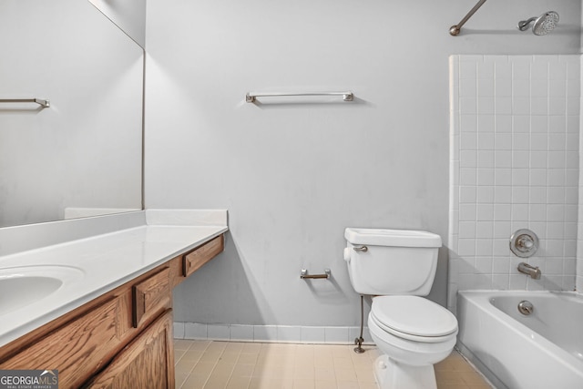1417 Poplar Pointe SE, Smyrna, GA 30082 - full bathroom featuring toilet, vanity, and bathtub / shower combination