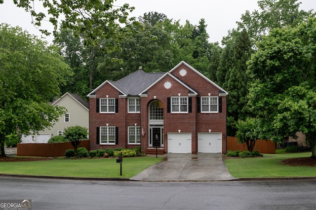 8035 Magnolia Way, Roswell, GA 30075 - view of front of property with concrete driveway, brick siding, and an attached garage