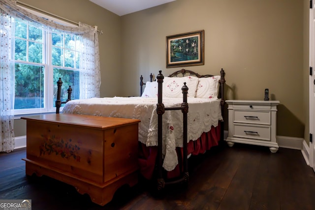 8035 Magnolia Way, Roswell, GA 30075 - bedroom featuring dark wood-type flooring and baseboards
