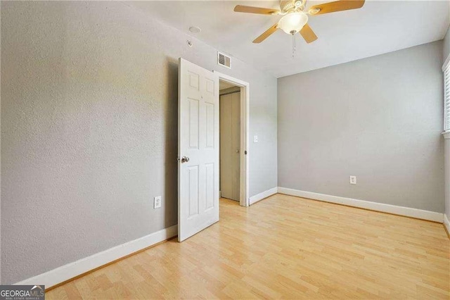 377 Ralph Mcgill Blvd NE Unit C, Atlanta, GA 30312 - unfurnished room featuring light wood finished floors and ceiling fan