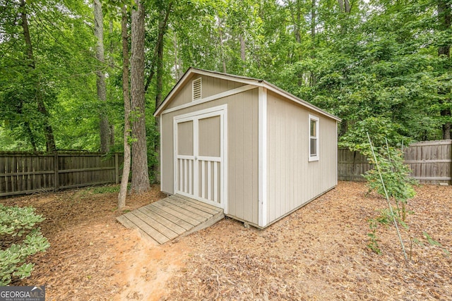 2870 Jay Oak Dr, Dacula, GA 30019 - view of shed featuring a fenced backyard