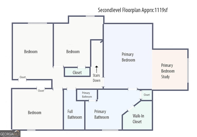 1172 Rockmart Cir NW, Kennesaw, GA 30144 - view of floor plan / room layout