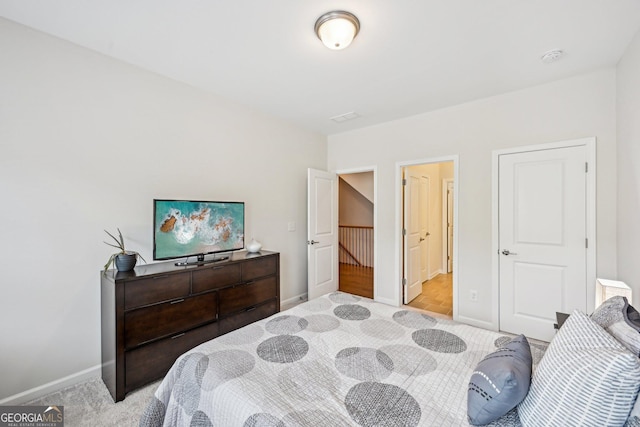20056 Windalier Way, Roswell, GA 30076 - bedroom with baseboards and light carpet