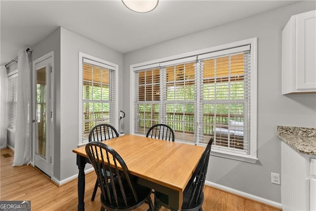 5510 Pilgrim Point Ext, Cumming, GA 30041 - dining space with baseboards and light wood-style flooring
