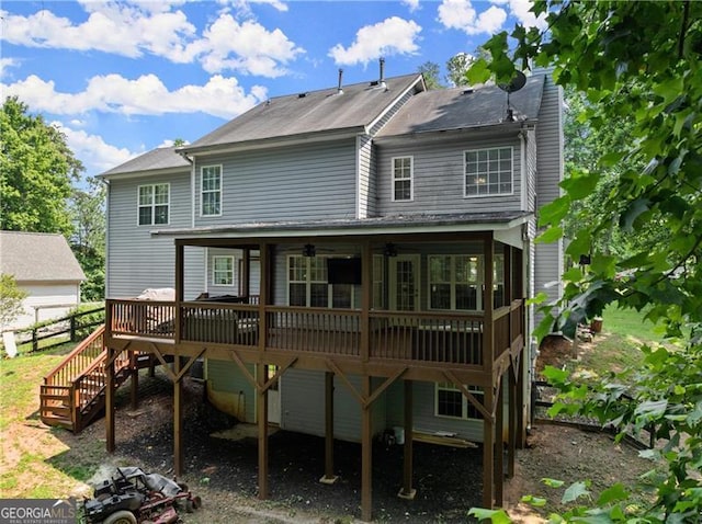 5510 Pilgrim Point Ext, Cumming, GA 30041 - back of house with a deck and stairway