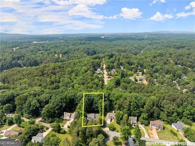 5510 Pilgrim Point Ext, Cumming, GA 30041 - aerial overview of property's location with a forest and property parcel outlined