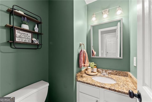 5510 Pilgrim Point Ext, Cumming, GA 30041 - half bathroom with vanity and toilet