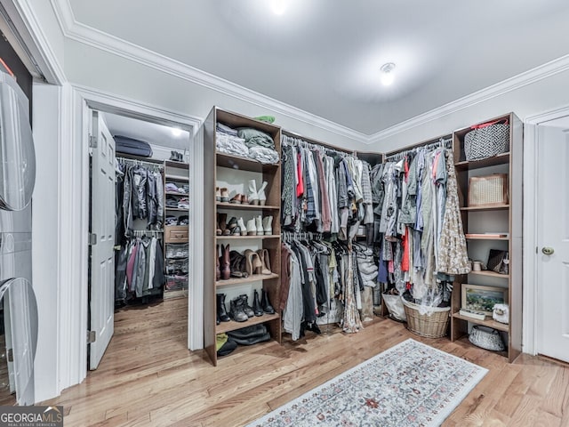 646 Darlington Cir NE, Atlanta, GA 30305 - walk in closet featuring wood finished floors