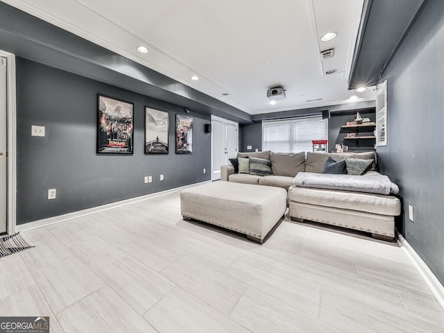 646 Darlington Cir NE, Atlanta, GA 30305 - cinema room featuring recessed lighting and baseboards