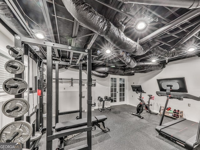 646 Darlington Cir NE, Atlanta, GA 30305 - workout room featuring baseboards