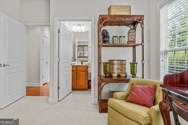 1000 Deep Water Way, Greensboro, GA 30642 - living area featuring baseboards and light colored carpet