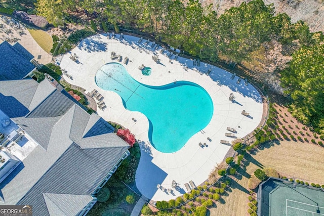 1000 Deep Water Way, Greensboro, GA 30642 - aerial view of a pool area