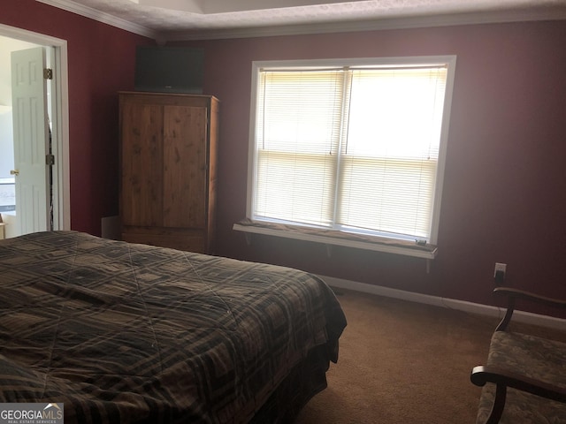 1744 Campbell Rd, Covington, GA 30014 - carpeted bedroom with crown molding and baseboards