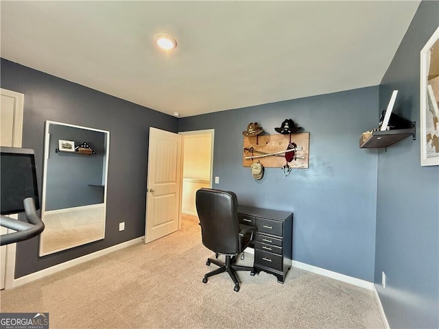 5996 Screech Owl Dr, Flowery Branch, GA 30542 - office area featuring carpet floors and baseboards