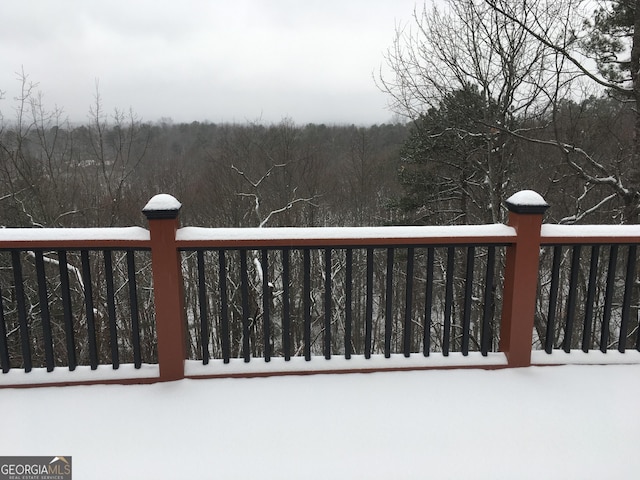 894 Oak Pointe Dr, Cleveland, GA 30528 - view of snow covered deck