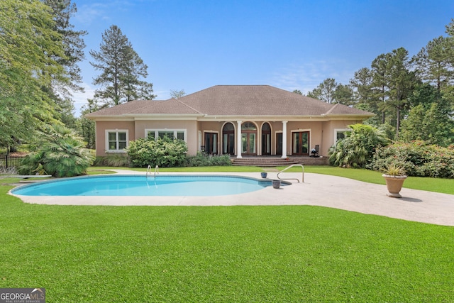 353 Indigo Hills Rd, Pembroke, GA 31321 - outdoor pool featuring a yard and a patio area