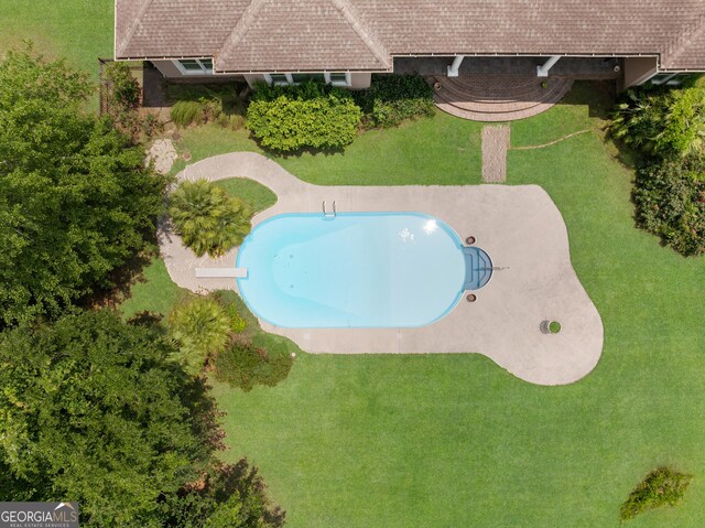 353 Indigo Hills Rd, Pembroke, GA 31321 - drone / aerial view of a pool