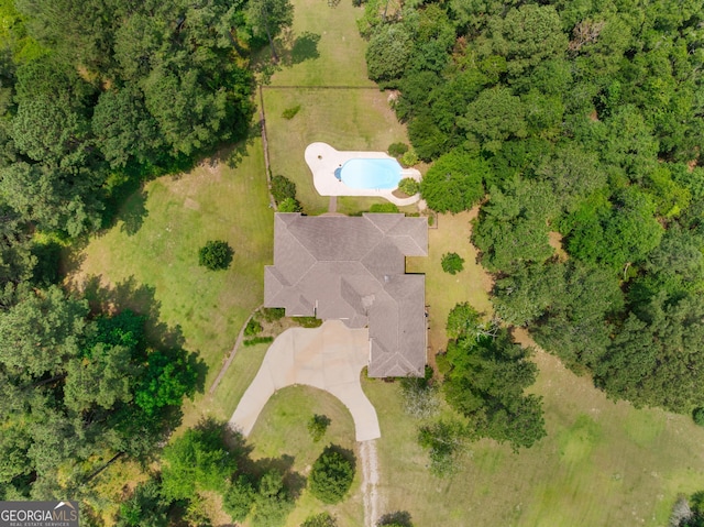 353 Indigo Hills Rd, Pembroke, GA 31321 - view from above of property with a pool