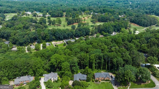 11785 Mountain Laurel Dr, Roswell, GA 30075 - aerial overview of property's location featuring a heavily wooded area