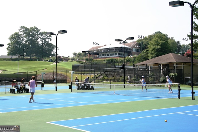 11785 Mountain Laurel Dr, Roswell, GA 30075 - view of tennis court featuring community basketball court