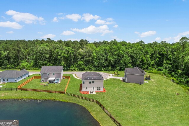 229 Wellspring Ter, Allenhurst, GA 31301 - view from above of property with a heavily wooded area and a large body of water