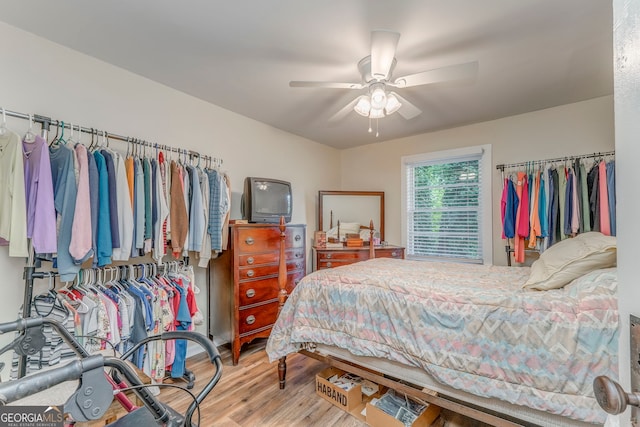 308 E 20th St SW, Rome, GA 30161 - bedroom featuring wood finished floors and ceiling fan