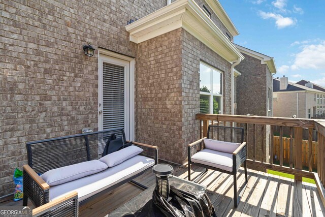 2031 Broadmoor Way, Fairburn, GA 30213 - wooden deck with outdoor lounge area