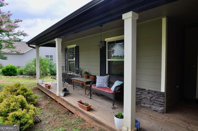1040 Matthew Ln, Madison, GA 30650 - view of wooden porch