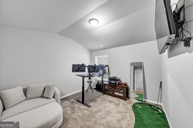 2037 Cedar Grove Rd, Conley, GA 30288 - carpeted office with lofted ceiling and baseboards