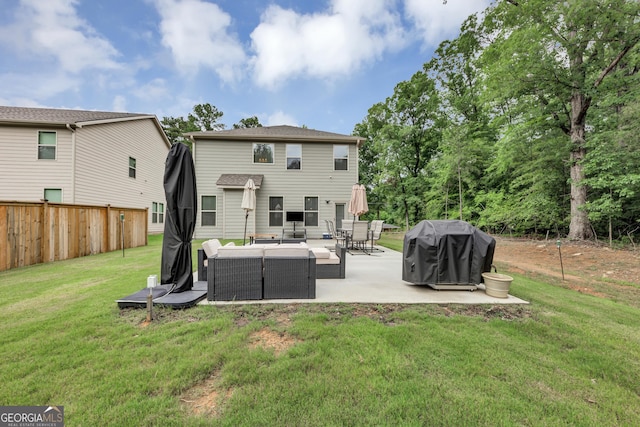 2037 Cedar Grove Rd, Conley, GA 30288 - back of property with outdoor lounge area and a patio