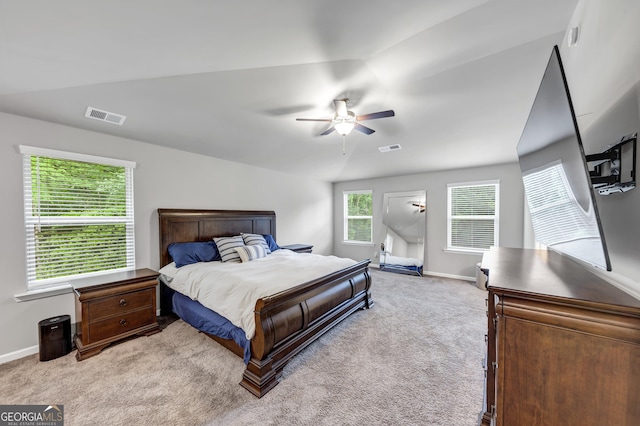 2037 Cedar Grove Rd, Conley, GA 30288 - bedroom featuring light carpet, baseboards, and a ceiling fan