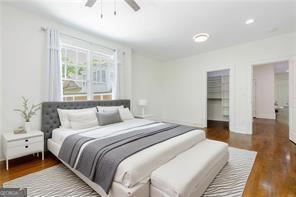 937 Rosedale Rd NE, Atlanta, GA 30306 - bedroom featuring wood finished floors and ceiling fan