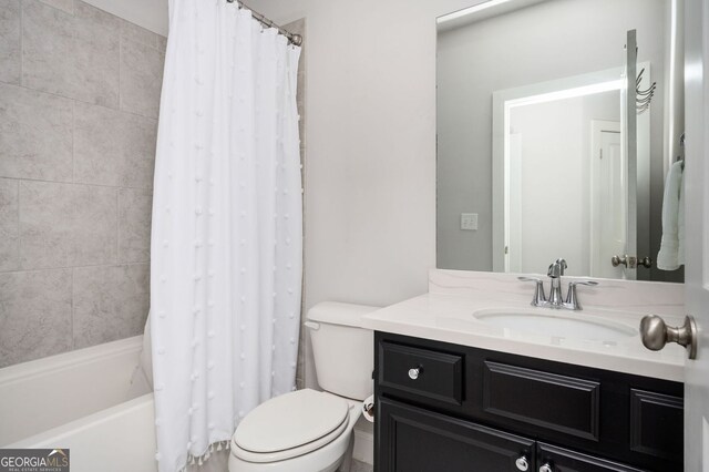 2026 Forte Ln, Alpharetta, GA 30009 - full bath featuring vanity, toilet, and shower / tub combo