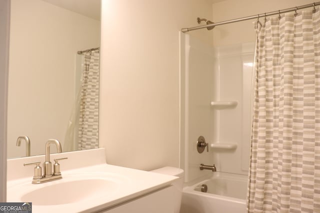 150 Canal St, Hampton, GA 30228 - full bath with shower / bathtub combination with curtain, vanity, and toilet