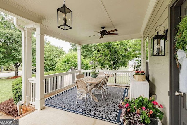 1901 Franklin Grove Pkwy, Bogart, GA 30622 - porch featuring a ceiling fan