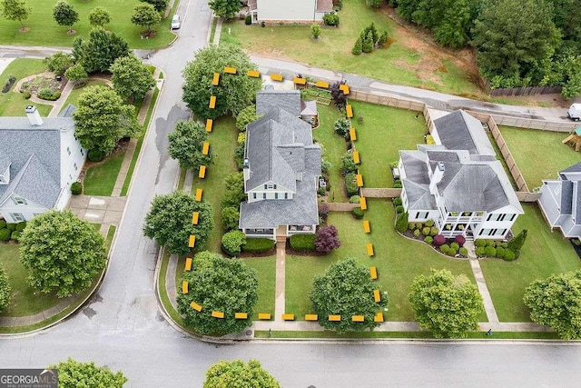 1901 Franklin Grove Pkwy, Bogart, GA 30622 - aerial perspective of suburban area with property parcel outlined