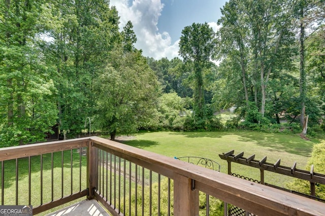 14440 Cogburn Rd, Alpharetta, GA 30004 - deck featuring a lawn