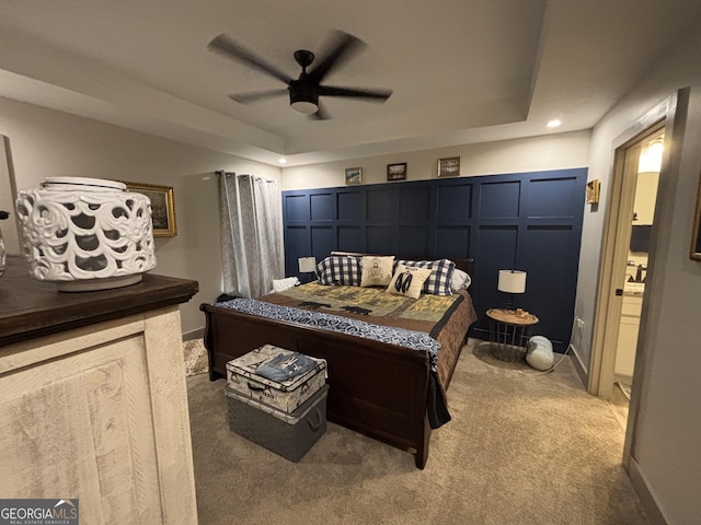 2726 Turkey Trot, Hiawassee, GA 30546 - bedroom with carpet floors, baseboards, a tray ceiling, and recessed lighting