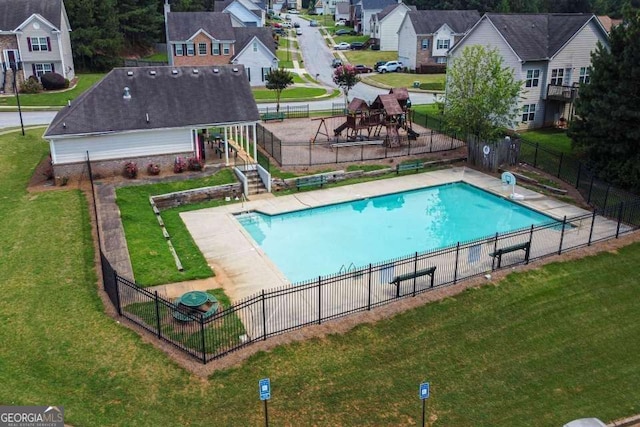 5123 Upper Elm St, Atlanta, GA 30349 - view of pool featuring a residential view